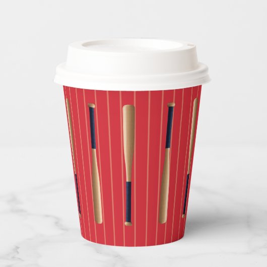 Red and Blue Baseball Birthday 紙コップ (正面)