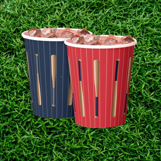 Red and Blue Baseball Birthday 紙コップ