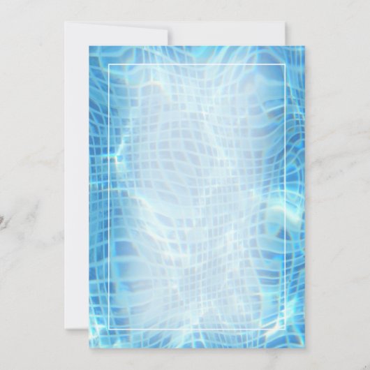 Red And Blue Bold Pool Party 招待状 (裏面)