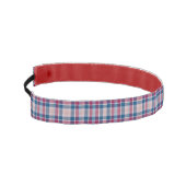 Red and Blue Classic Plaid アスレチックヘッドバンド (左)