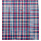 Red and Blue Classic Plaid シャワーカーテン (正面)