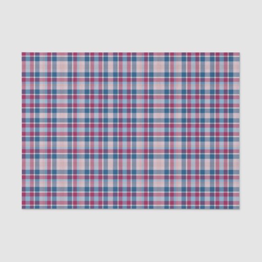 Red and Blue Classic Plaid Pattern 薄葉紙 (正面)