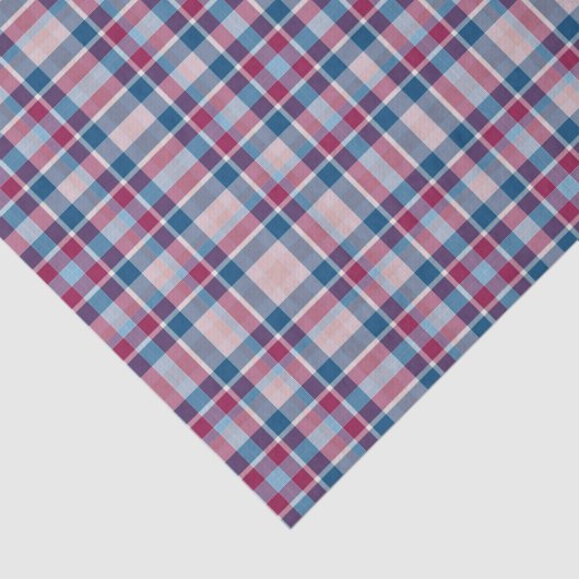 Red and Blue Classic Plaid Pattern 薄葉紙 (詳細)