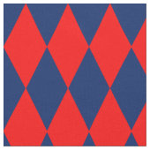 Red and Blue Harlequin Checkered Design  ファブリック (クローズアップ)