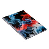 Red and Blue Ink Cloud Abstract Notebook ノートブック (右側)