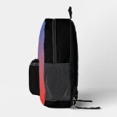 Red and Blue Ombre Backpack - Unique and Modern  プリントバックパック (右)