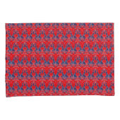 Red and blue Pillowcase 枕カバー (正面右)