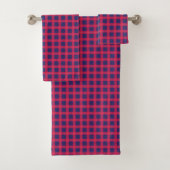 Red and blue plaid towel set バスタオルセット (インサイチュ)