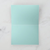 Red and Blue Rooster Watercolor Card Aqua Cockerel カード (内部)