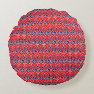 Red and Blue Round Pillow ラウンドクッション