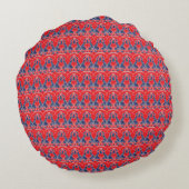 Red and Blue Round Pillow ラウンドクッション (裏面)