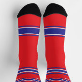 Red and Blue Sport Jersey - Name Number Socks ソックス (上部)