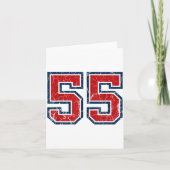 Red And Blue Srts Number 55 Jersey Uniform Player  カード (正面)