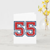 Red And Blue Srts Number 55 Jersey Uniform Player  カード (黄色い花)