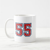 Red And Blue Srts Number 55 Jersey Uniform Player  コーヒーマグカップ (左)