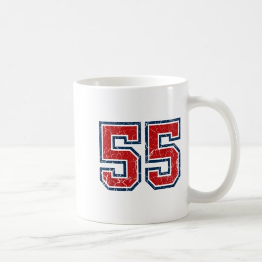 Red And Blue Srts Number 55 Jersey Uniform Player  コーヒーマグカップ (右)