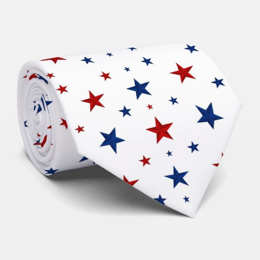 Red And Blue Stars  ネクタイ (ロール)