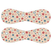 Red and Blue Stars, 4th of July, Beige Background ソフトボール (パネル)