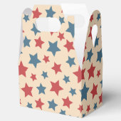 Red and Blue Stars, 4th of July, Beige Background フェイバーボックス (オープン)
