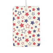Red and Blue Stars, 4th of July, White Background カーエアーフレッシュナー (正面)