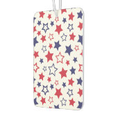 Red and Blue Stars, 4th of July, White Background カーエアーフレッシュナー (左)