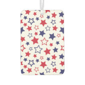 Red and Blue Stars, 4th of July, White Background カーエアーフレッシュナー (裏面)