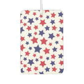 Red and Blue Stars, 4th of July, White Background カーエアーフレッシュナー (正面)