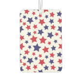 Red and Blue Stars, 4th of July, White Background カーエアーフレッシュナー (裏面)