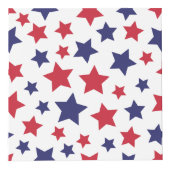 Red and Blue Stars, 4th of July, White Background フォトキューブ (正面)