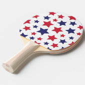 Red and Blue Stars, 4th of July, White Background 卓球ラケット (正面アングル)