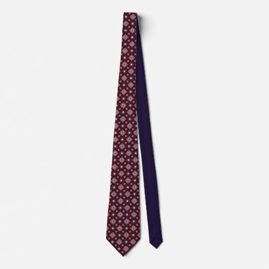 Red and Blue Stars Neck Tie ネクタイ (正面)