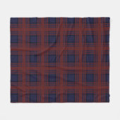 Red and Blue Tartan Fleece Blanket フリースブランケット (正面(横))