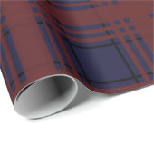 Red and Blue Tartan Plaid Wrapping Paper ラッピングペーパー (ロールコーナー)