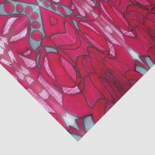 Red and blue tissue paper  薄葉紙 (詳細)