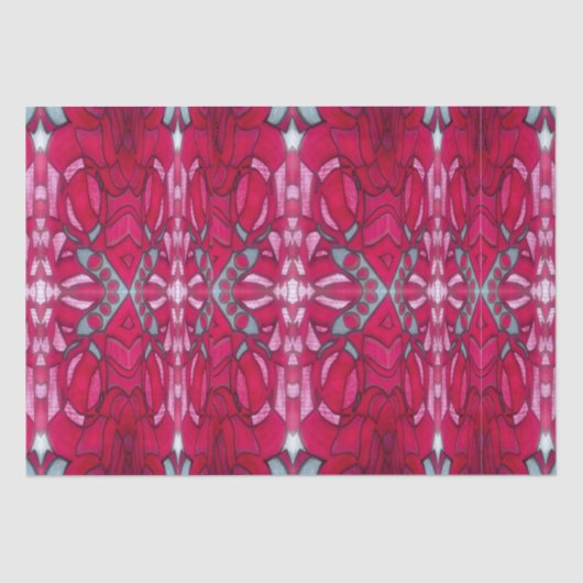 Red and blue tissue paper  薄葉紙 (正面)