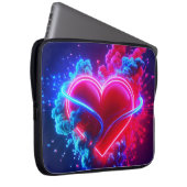 Red and Blue Valentine Heart on an Electronics Bag ラップトップスリーブ (正面右)