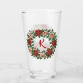 Red and Blush Rose Wreath タンブラーグラス (裏面)