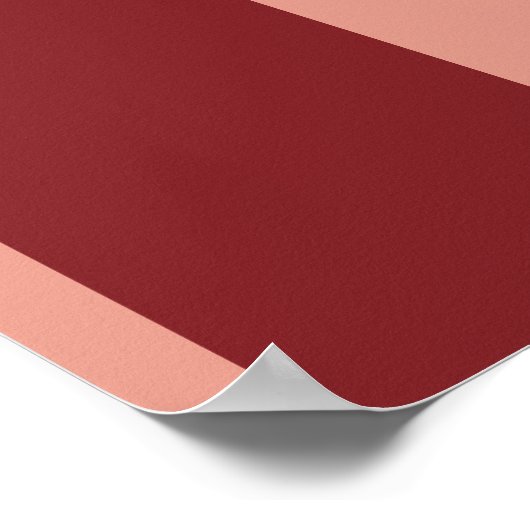 Red and Blush Striped “Drinks Menu” Wedding ポスター (角)