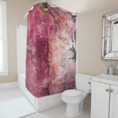 Red and brown abstract painting シャワーカーテン (インサイチュ)