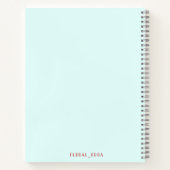 Red and cyan geometric floral Notebook ノートブック (裏面)