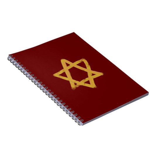 Red and Data Star of David Notebook ノートブック (右側)