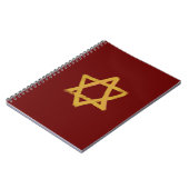 Red and Data Star of David Notebook ノートブック (左側)