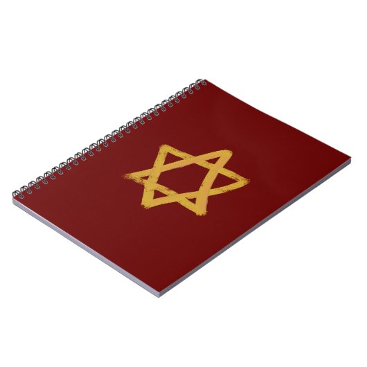 Red and Data Star of David Notebook ノートブック (左側)