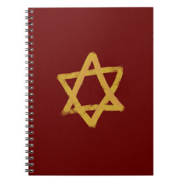 Red and Data Star of David Notebook ノートブック