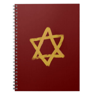 Red and Data Star of David Notebook ノートブック