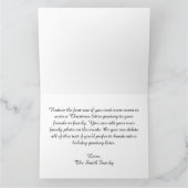 Red and Faux Gold Ornate Border Merry Christmas カード (内部)