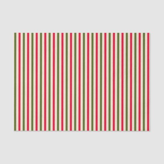 Red and Forest Green Stripes 薄葉紙 (正面)
