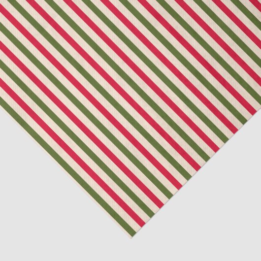 Red and Forest Green Stripes 薄葉紙 (詳細)