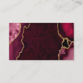 Red and Gold Agate Wedding Registry エンクロージャーカード (裏面)