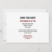 Red and Gold Any Year School Reunion Invitation 招待状 (裏面)